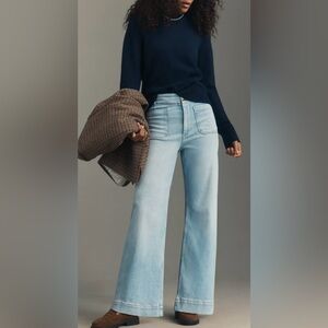 NWOT Maeve Colette Light Blue Wide Leg Jeans sz 32
